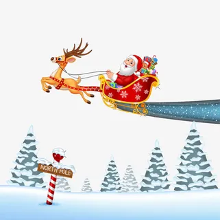 矢量卡通圣诞老人免抠