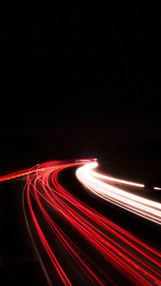 黑色夜晚高速公路光晕H5背景高清