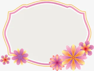 婚礼邀请卡图片矢量花纹免抠