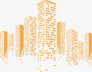 矢量手绘高楼免抠