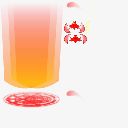创意合成效果橙色的光效光晕免抠