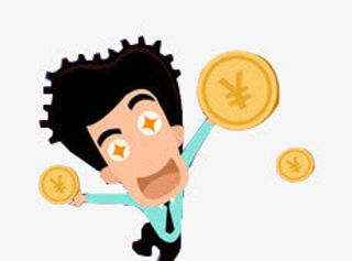 拿金币的人物免抠