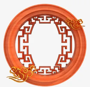 国潮边框古风中国风窗户免抠