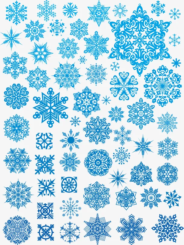 雪花 雪 多款雪花 冰雪免抠