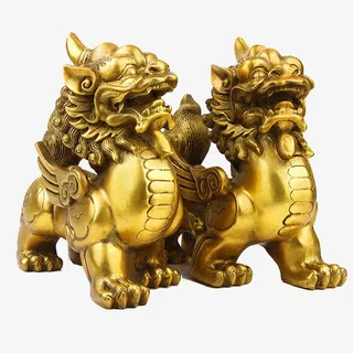 金色镇宅貔貅摆件免抠