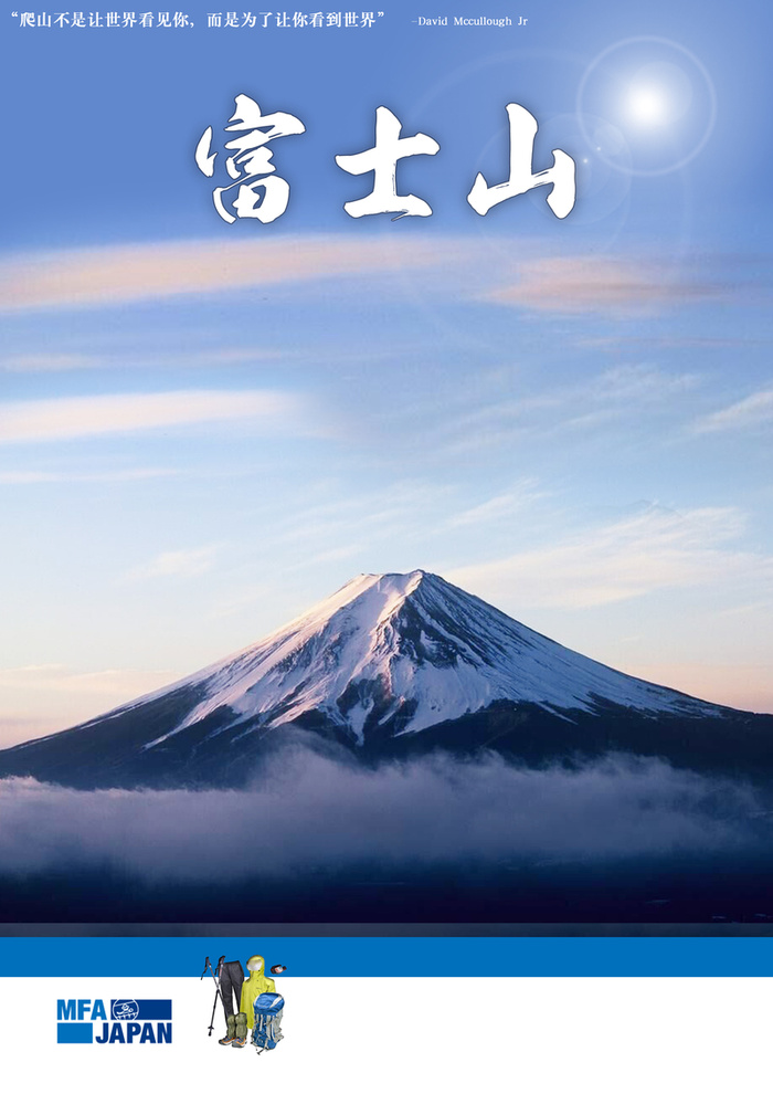 日本富士山海报背景模板高清