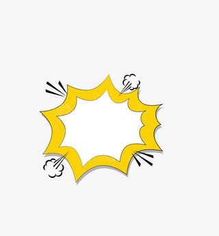 黄色边框促销爆炸贴免抠手绘/卡通卡通元素