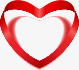 红色心形装饰图案免抠