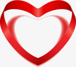 红色心形装饰图案免抠