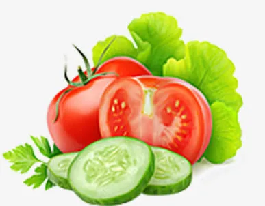 西红柿黄瓜生菜免抠
