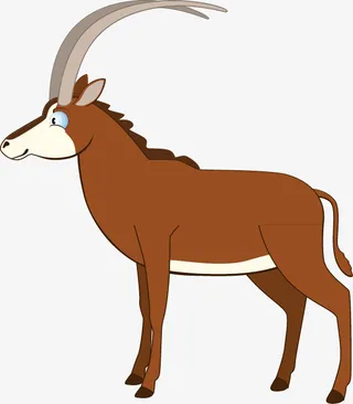 矢量卡通角马免抠