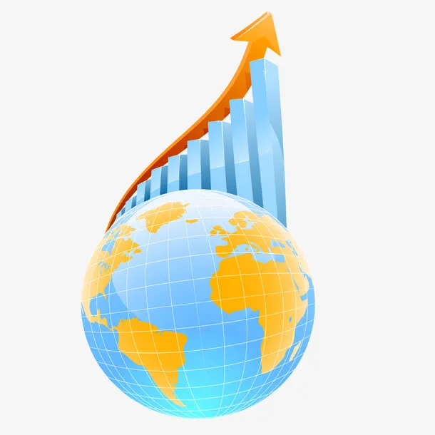 创意地球条形图免抠