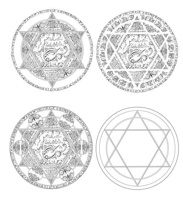 灰色纹身图案抽象免抠