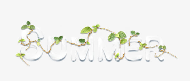 SUMMER夏天艺术字免抠