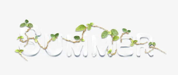 SUMMER夏天艺术字免抠