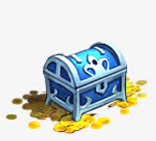 蓝色游戏宝箱卡通免抠