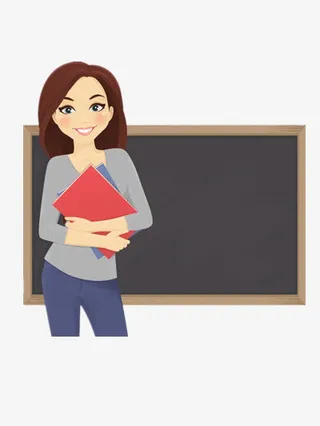 卡通教师节老师黑板素材免抠