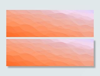 创意波浪红色渐变banner高清