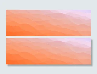 创意波浪红色渐变banner高清