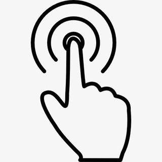 用手指按压一个圆形环钮图标免抠