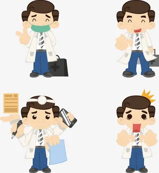 卡通医生元素免抠