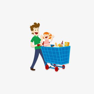 彩色商场购物元素免抠