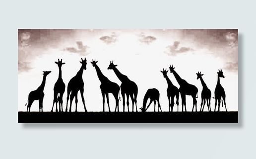 美丽的非洲草原动物剪影免抠