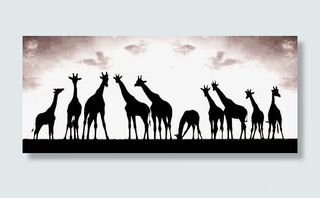 美丽的非洲草原动物剪影免抠