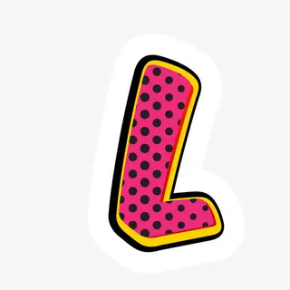 漫画风格字母L免抠