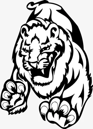 卡通凶狠老虎png图免抠