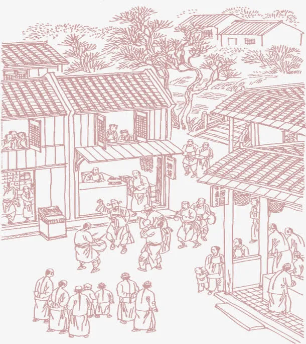 古代街道免抠