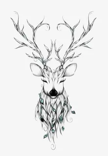 手绘鹿免抠
