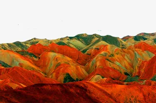 卡通手绘地形地貌免抠