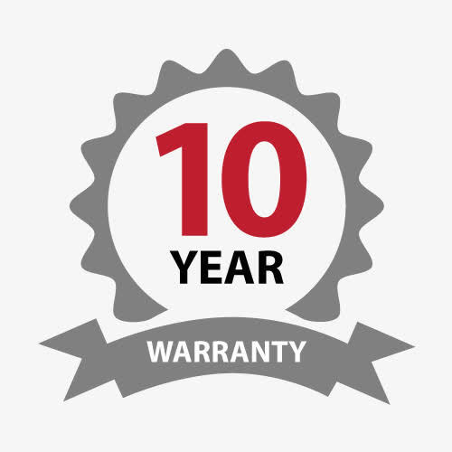 简约灰色徽章10年质保图标设计免抠