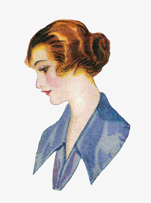 女孩油画免抠