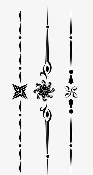 中式黑色分割线矢量素材免抠