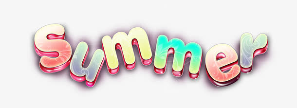 summer立体字免抠