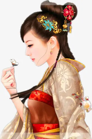 古代美女免抠