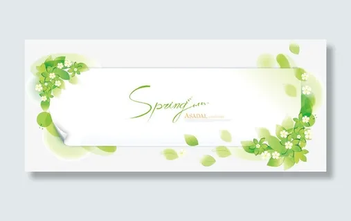 淡雅绿色花叶背景