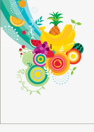 水果花纹下载免抠