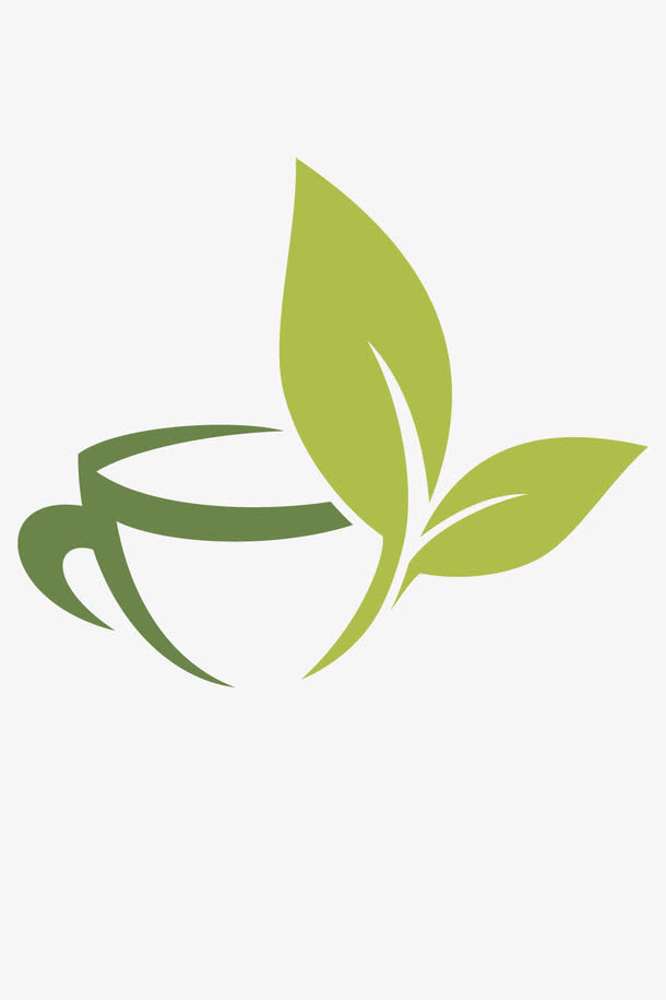 茶杯和茶叶福鼎白茶图标矢量素材免抠