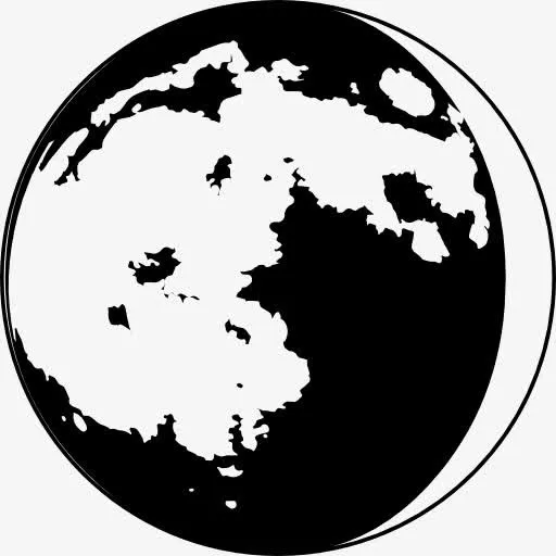 月亮相位符号坑图标免抠