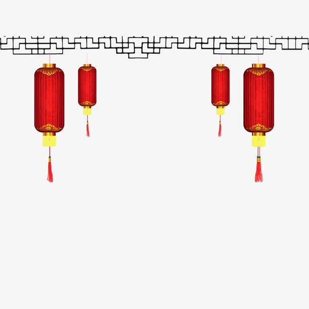 装饰图案红灯笼免抠