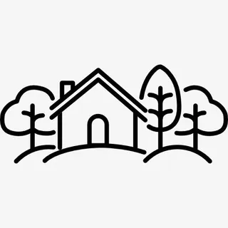 房子在树林里图标免抠