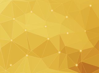 黄色背景渐变立体几何图案平面广告高清