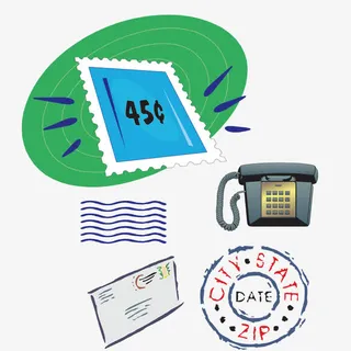 矢量艺术信件纸张免抠