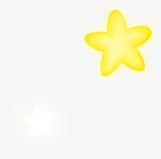 黄色白色五角星毕业季免抠