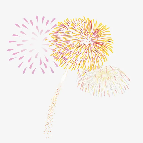 矢量红色烟花装饰免抠节日圣诞节元素