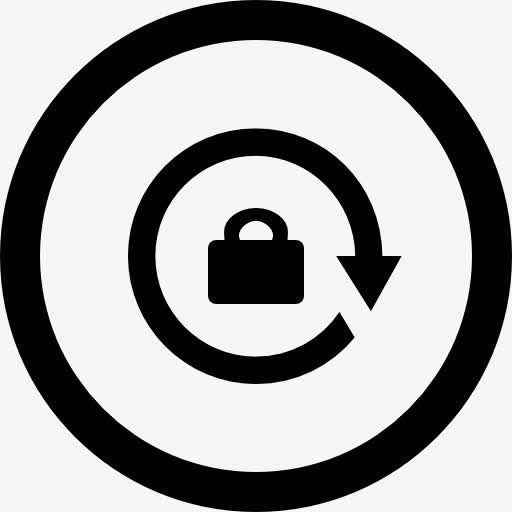 登录锁定刷新圆形按钮图标免抠