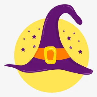 万圣节星星月亮小帽免抠